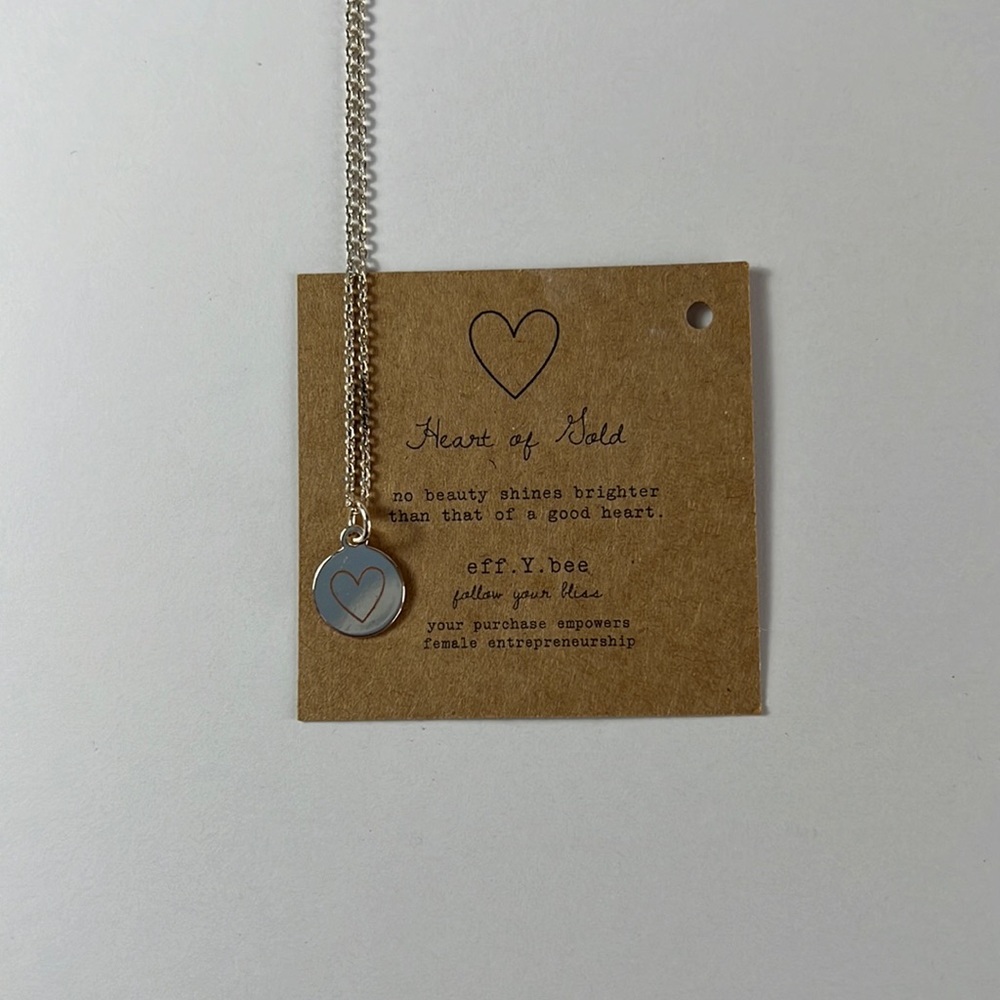 Heart of Gold Sterling Silver Necklace